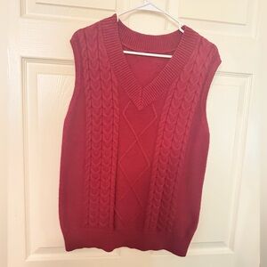Red Sweater Vest